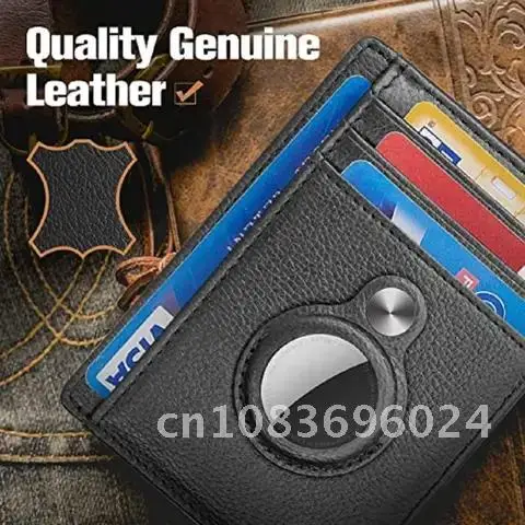 

Slim Leather Protective Case High Quality Wallet Card for AirTag Shockproof Anti Scratch Fall Protection Shell Cover Minimalist