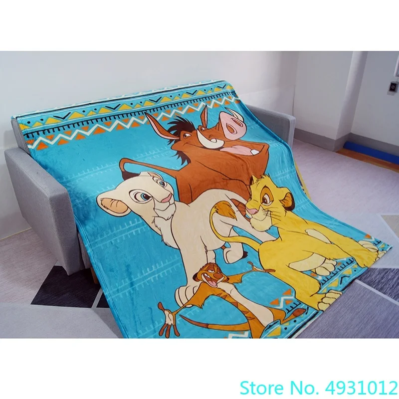 

Фланелевое Одеяло для мальчиков, мягкий теплый флисовый плед синего цвета с мультяшным рисунком льва, короля, синего цвета, синего цвета, 150 Х200 см, для кровати