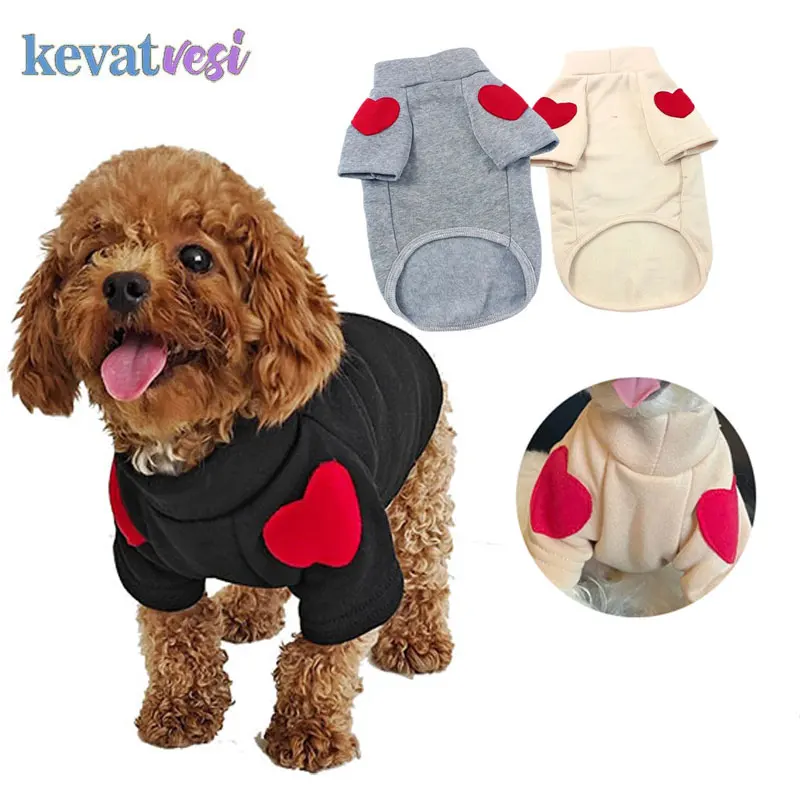 

Winter Warm Dog Clothes Washable Puppy Sweatshirts Soft Pet Coats for Small Dogs Cats Teddy Chihuahua Outfits Dog Supplies