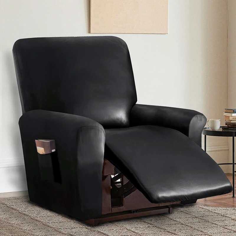 Housse de fauteuil inclinable en PU étanche, couleur unie, pour fauteuil Relax, garçon, 1 siège, pour salon Housse de fauteuil inclinable en PU étanche, couleur unie, pour fauteuil Relax, garçon, 1 siège, pour salon