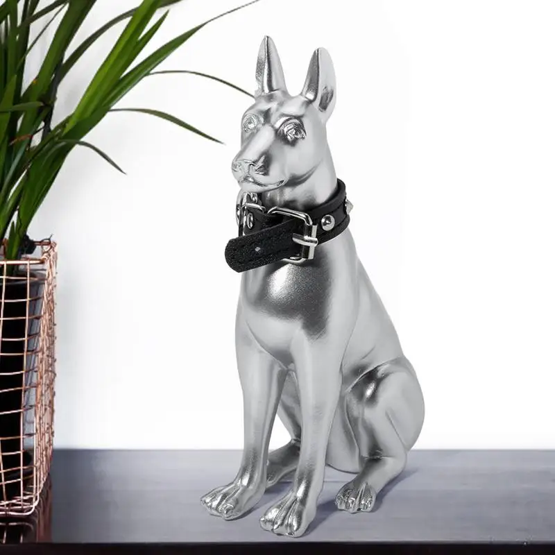 

Статуэтка собака добермана Статуэтка из смолы, статуэтка животного большого размера, статуэтка животного для переднего крыльца, собаки, знак приветствия на открытом воздухе