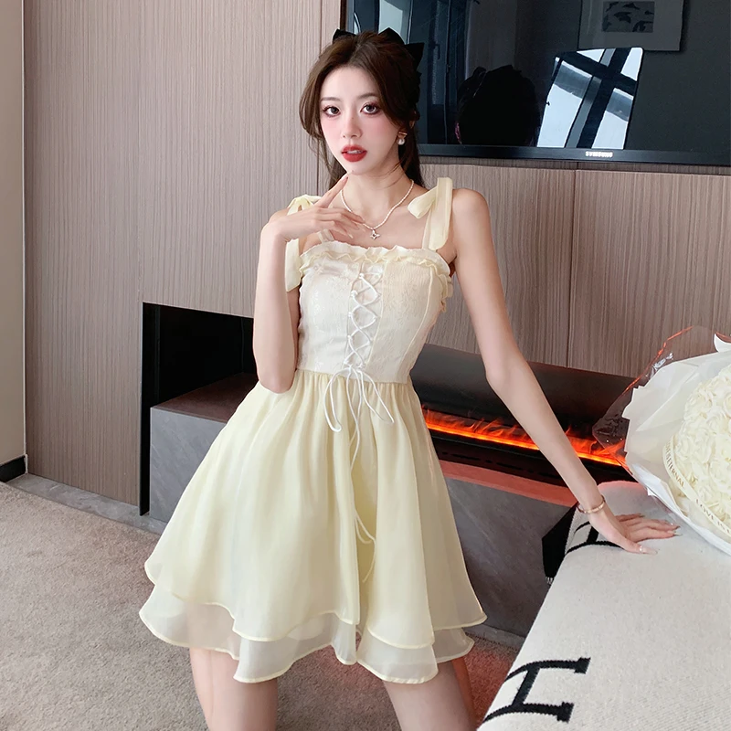 2023 Summer New Women's Strap Dress French Fashionable and Versatile Advanced Lace Up Splice Square Neck Free Shipping
2023 Summer New Women's Strap Dress French Fashionable and Versatile Advanced Lace Up Splice Square Neck Free Shipping