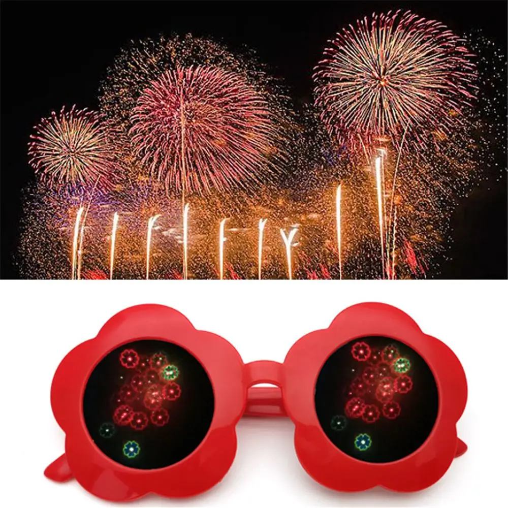 Light Changing Eyewear Special Effect Glasses Fireworks Diffraction Glasses Sunflower Shaped Lights Change to Firework Shape
Light Changing Eyewear Special Effect Glasses Fireworks Diffraction Glasses Sunflower Shaped Lights Change to Firework Shape