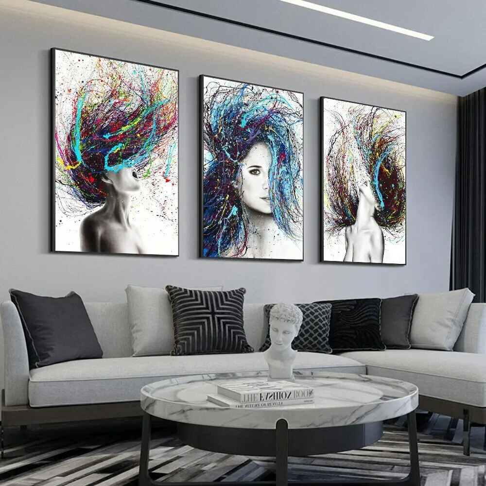 Colored Hair Woman Abstract Print Art Canvas Poster For Living Room Decor Home Wall Picture
Colored Hair Woman Abstract Print Art Canvas Poster For Living Room Decor Home Wall Picture