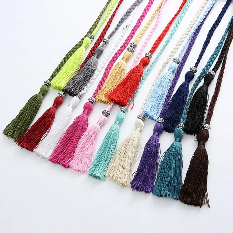 Handmade Braided Women Waist Belt Vintage Thin Bohemian Belts with Tassels Decors Decorative Women Dress Waist Belt
Handmade Braided Women Waist Belt Vintage Thin Bohemian Belts with Tassels Decors Decorative Women Dress Waist Belt