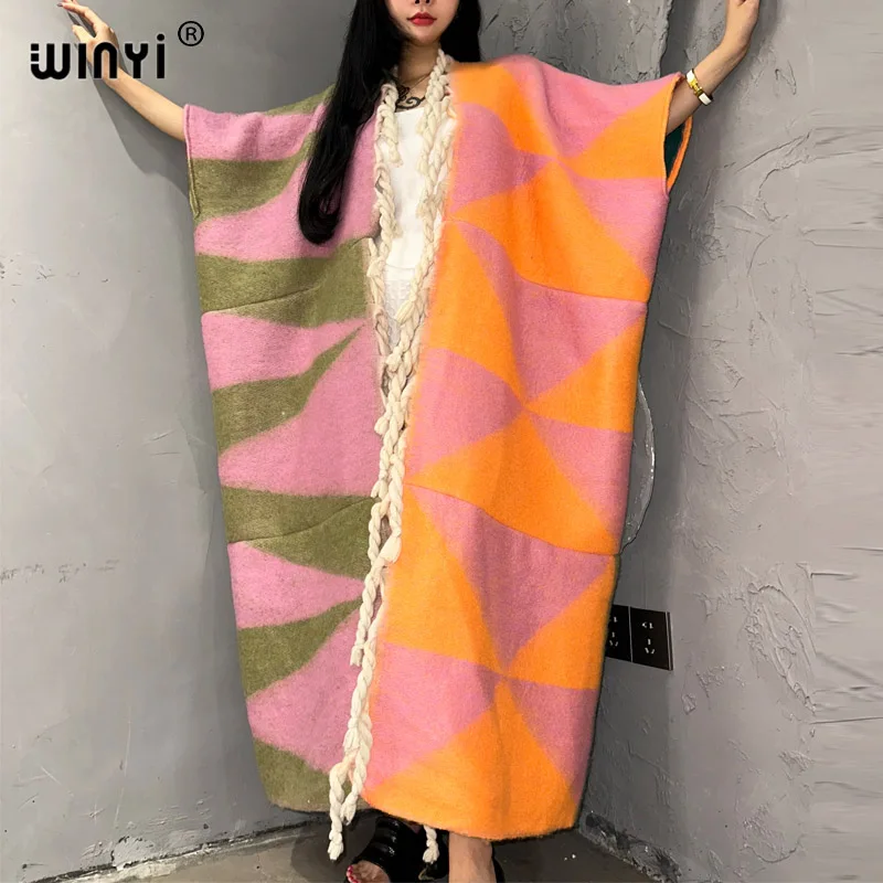 WINYI 2022 Winter Women tassel Cardigan coat Loose Christmas dress robe longue Thick Warm free size Middle East Female Kaftan
WINYI 2022 Winter Women tassel Cardigan coat Loose Christmas dress robe longue Thick Warm free size Middle East Female Kaftan