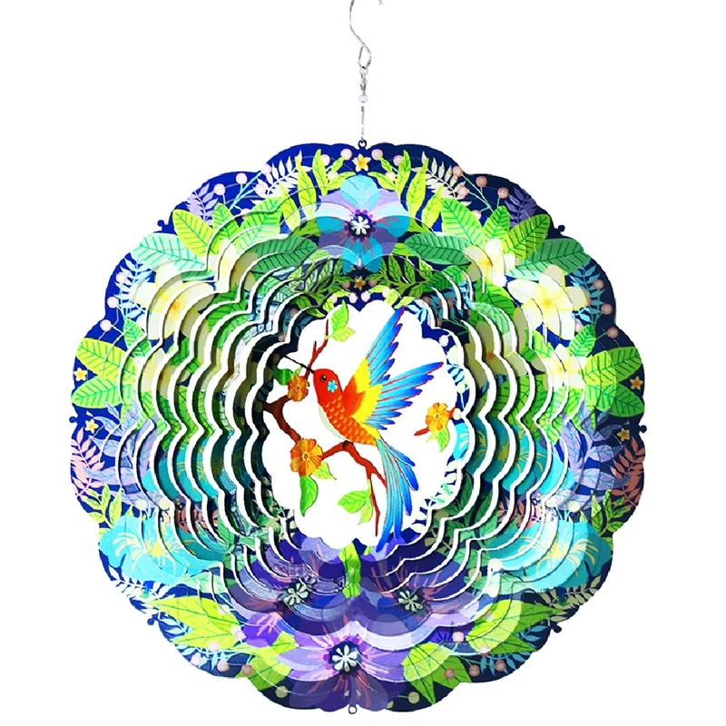 3D Rotating Wind Chime Outdoor Garden Metal Colorful Wind Turns Bird Garden Pendant For Garden Decoration
3D Rotating Wind Chime Outdoor Garden Metal Colorful Wind Turns Bird Garden Pendant For Garden Decoration