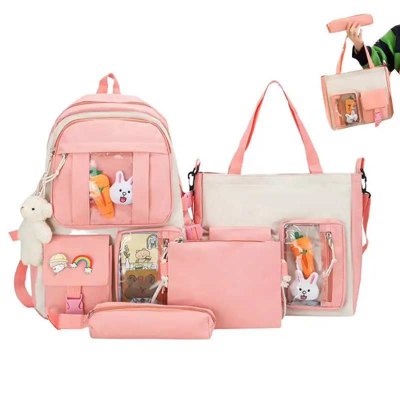 Aesthetic Backpacks 4 Pcs Canvas School Backpack Combo Set Shoulder Bag Pencil Bag Waist Bag Set With Cute Pins And Pendants For
Aesthetic Backpacks 4 Pcs Canvas School Backpack Combo Set Shoulder Bag Pencil Bag Waist Bag Set With Cute Pins And Pendants For