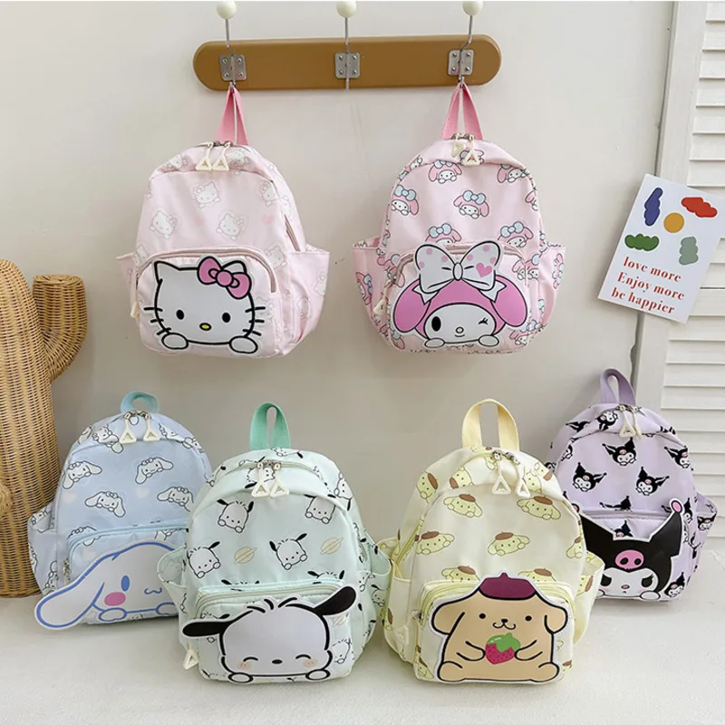 

Sanrio Hello Kitty Cute Children's Backpack Cartoon Boys And Girls Schoolbag Kuromi Small Kids's Bag Kindergarten Backpack