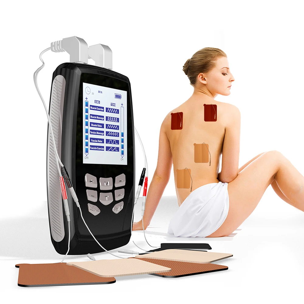 

12 Mode Electric Tens Muscle Stimulator Ems Acupuncture Body Back Massager Digital Therapy Herald Massage Tool Electrostimulator