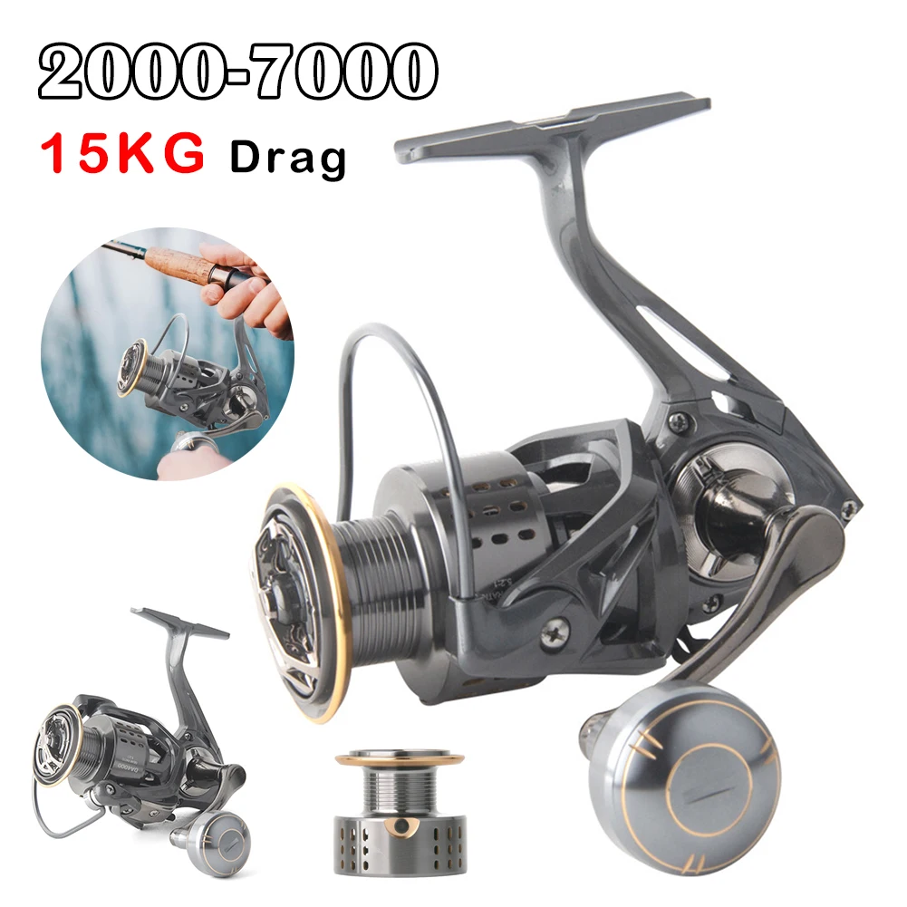 New Ultralight Spinning Reel 15KG Max Drag Metal Spool 5.2:1 Gear Ratio Outdoor Fishing Carp Freshwater Saltwater Accessories
New Ultralight Spinning Reel 15KG Max Drag Metal Spool 5.2:1 Gear Ratio Outdoor Fishing Carp Freshwater Saltwater Accessories