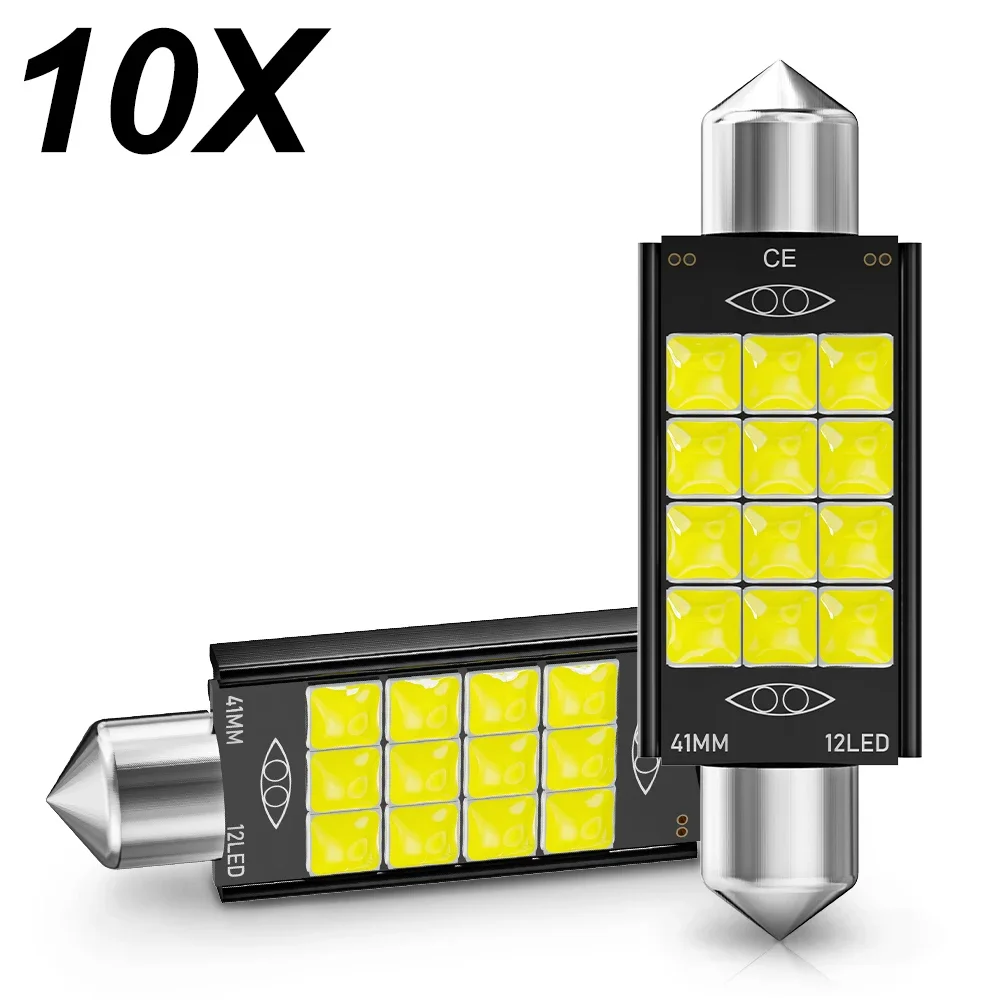10pcs 3030 Festoon 31mm 36mm 39mm 41mm C5W Led Bulb CANBUS C10W Dome Reading Lamp Car Beleuchtung Interior License Plate Light
10pcs 3030 Festoon 31mm 36mm 39mm 41mm C5W Led Bulb CANBUS C10W Dome Reading Lamp Car Beleuchtung Interior License Plate Light