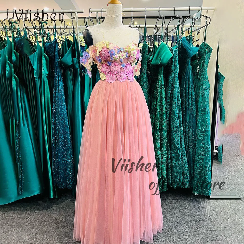 Viisher Pink Tulle Off Shoulder Prom Party Dresses Off Shoulder A Line Evening Dress Flower Appliques Sweetheart Formal Dress
Viisher Pink Tulle Off Shoulder Prom Party Dresses Off Shoulder A Line Evening Dress Flower Appliques Sweetheart Formal Dress