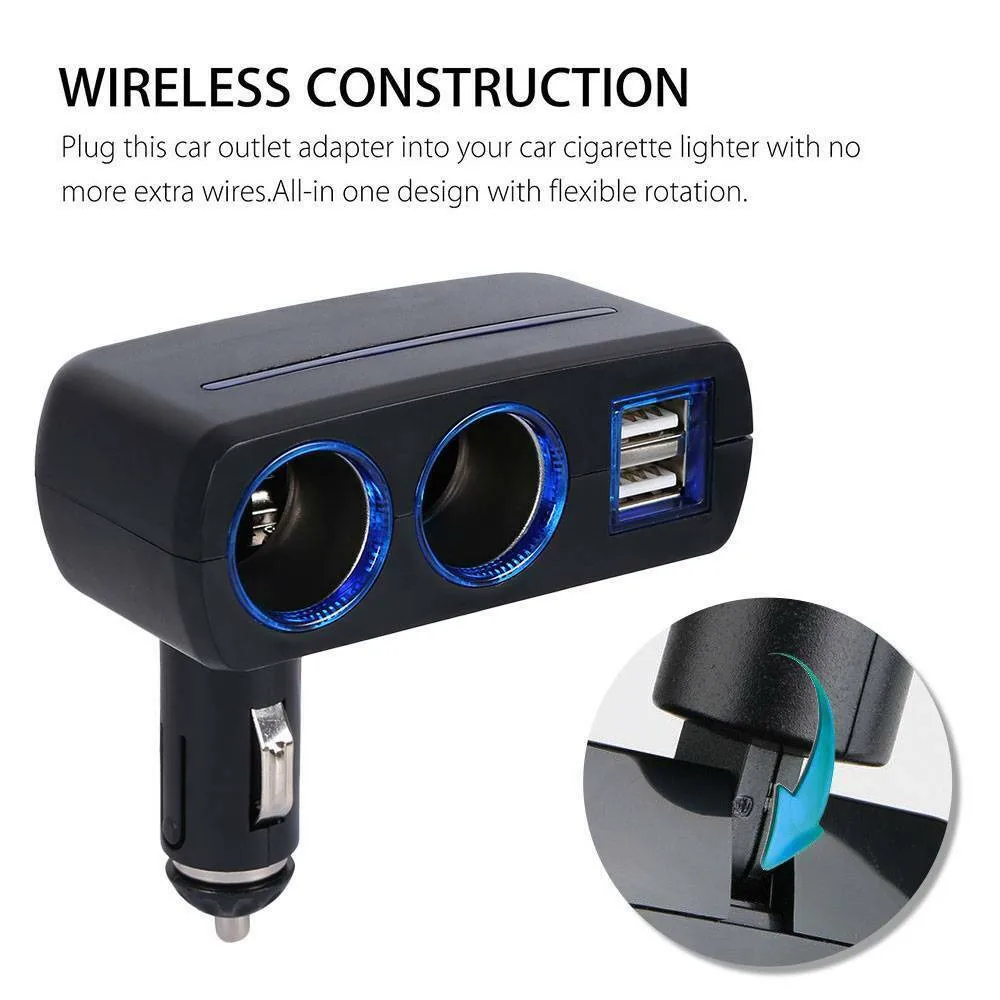 Power Car Power Socket Splitter Charger Socket Splitter 2 Way Adapter Cigaret Dual USB Lighter Hot Sale Brand New
Power Car Power Socket Splitter Charger Socket Splitter 2 Way Adapter Cigaret Dual USB Lighter Hot Sale Brand New