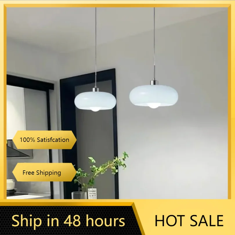 

Modern Glass Pendant Lights for Cafe Restaurant Hanging Lamp Bedroom Bedside Island Decoration Ceiling Chandeliers Lustre