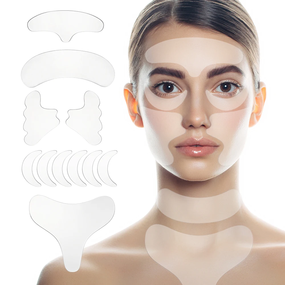 Reusable Silicone Wrinkle Removal Sticker Facial Lifting Strips Set Forehead Neck Line Remover Eye Patches Anti Aging Skin Pads
Reusable Silicone Wrinkle Removal Sticker Facial Lifting Strips Set Forehead Neck Line Remover Eye Patches Anti Aging Skin Pads