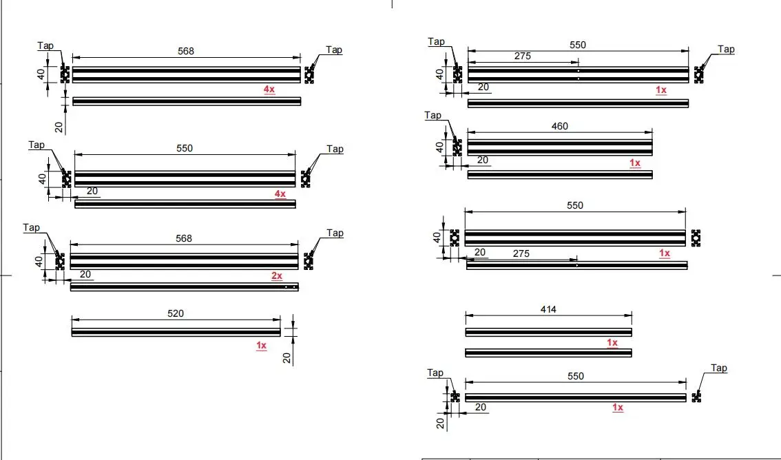 FYSETC 2020 Profile and 2040 profile
FYSETC 2020 Profile and 2040 profile