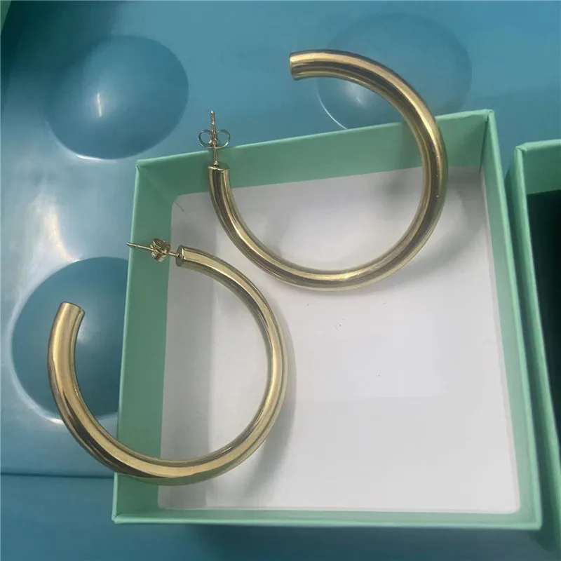 

316L Hollow Big Size Stainless Steel Dangle Earrings High Quality Circle Shape Gold Color No Fade Hot Sell For Women