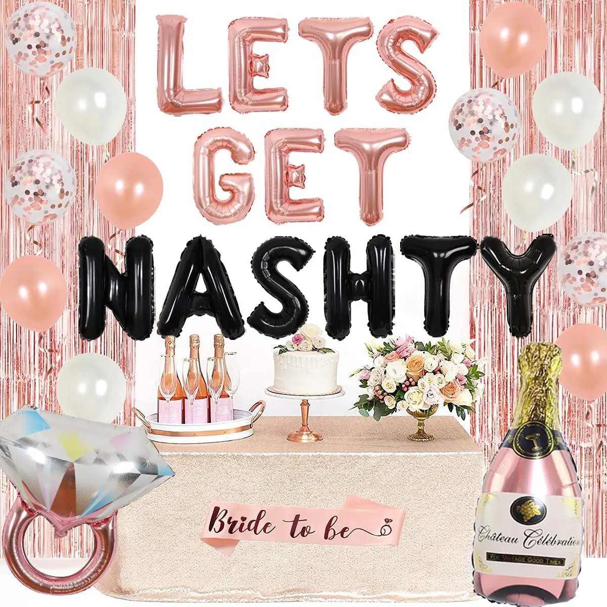 Let's Get Nashty Decorations Nashville Bachelorette Party Supplies Let's Get Nashty Balloons Bride To Be Sash for Bridal Shower
Let's Get Nashty Decorations Nashville Bachelorette Party Supplies Let's Get Nashty Balloons Bride To Be Sash for Bridal Shower
