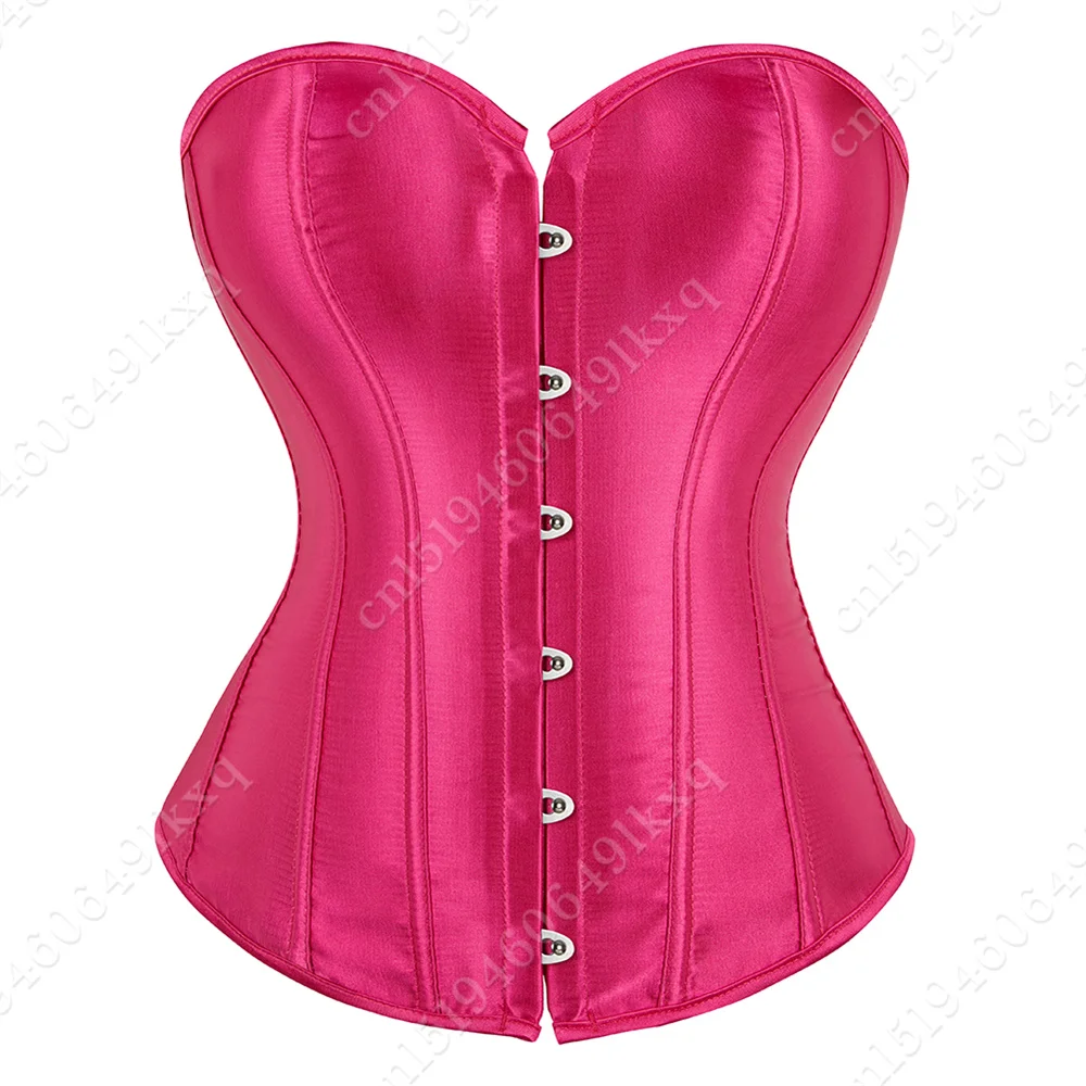 

Overbust Corset and Bustier Tops for Women Sexy Corset Lingerie Plus size корсет Rose Red