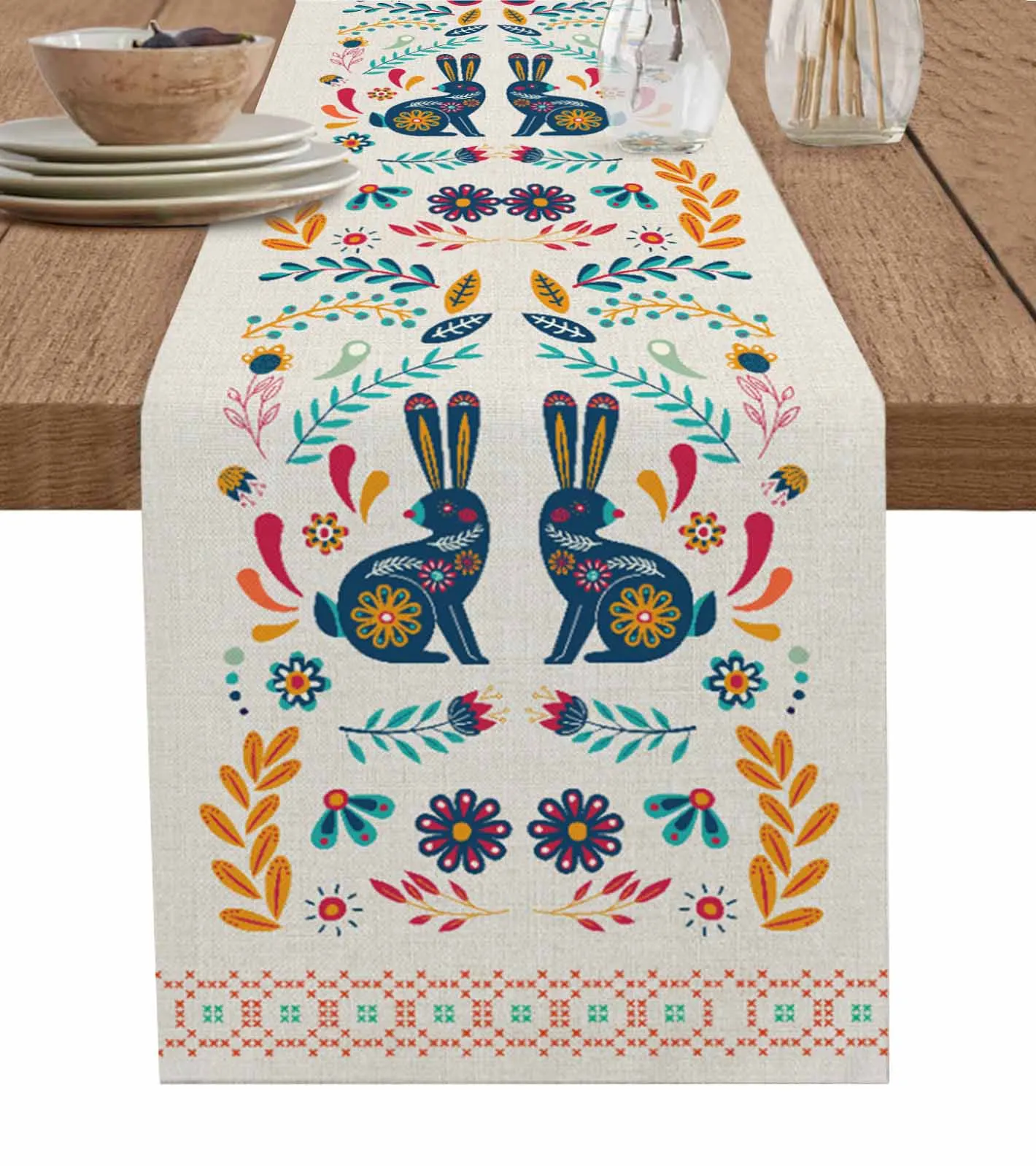 Rabbit Easter Flower Bohemian Style Decorations Coffee Table Decor Tablecloth Table Kitchen Decorative Table Runner
Rabbit Easter Flower Bohemian Style Decorations Coffee Table Decor Tablecloth Table Kitchen Decorative Table Runner