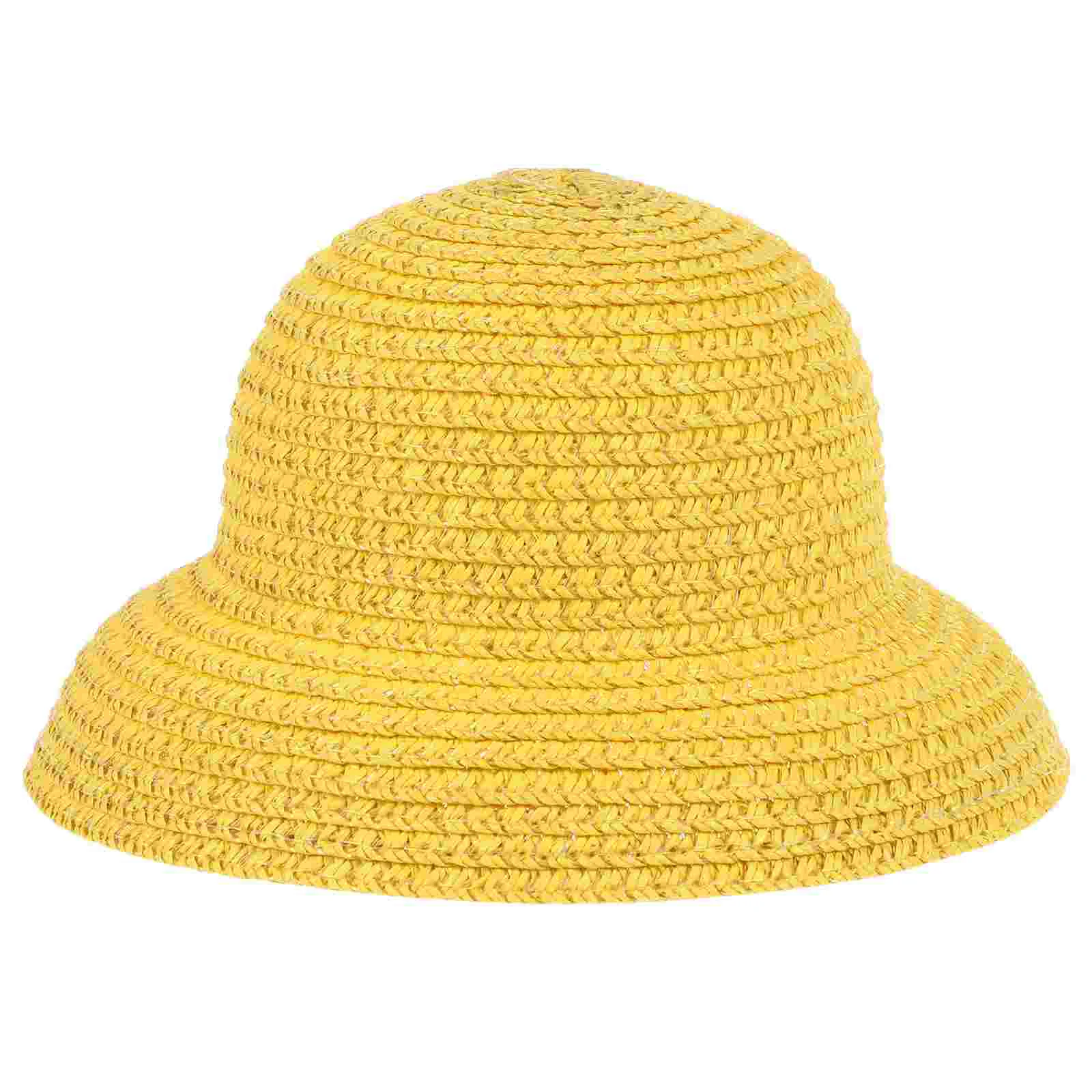 

Straw Hat Hand-knitted Mini Hats Decor Knitting Costume Accessories Imitation House Crafts Miniature