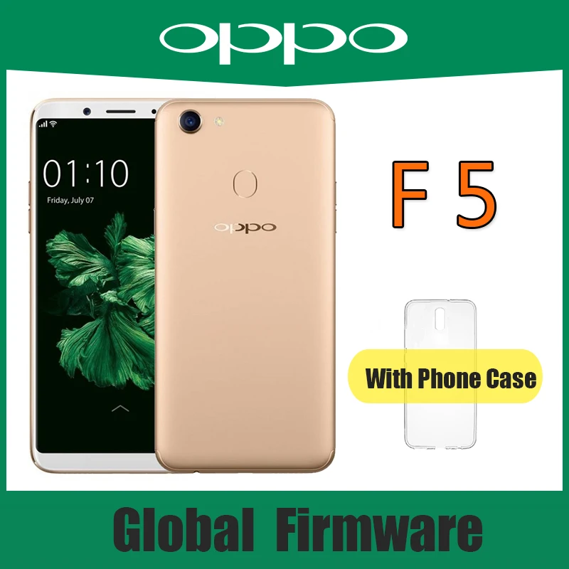 

Global version celular OPPO F5 4G 64GB Smartphone 2160*1080 MediaTek Helio P23 6.0 inch 3200mAh
