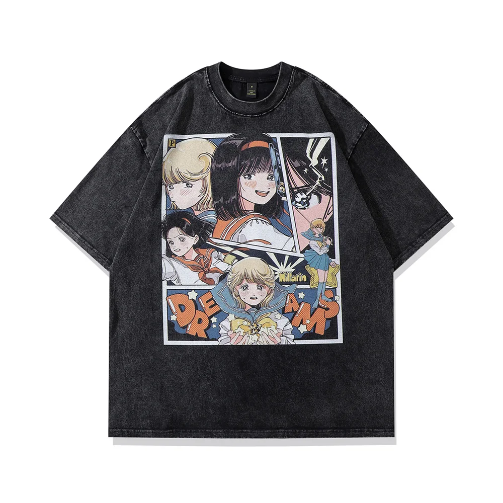 Harajuku Vintage Tshirt Streetwear Japanese Anime Cartoon Girl Print Washed Short Sleeve T-Shirt 2023 Men Casual Loose Tee Tops
Harajuku Vintage Tshirt Streetwear Japanese Anime Cartoon Girl Print Washed Short Sleeve T-Shirt 2023 Men Casual Loose Tee Tops