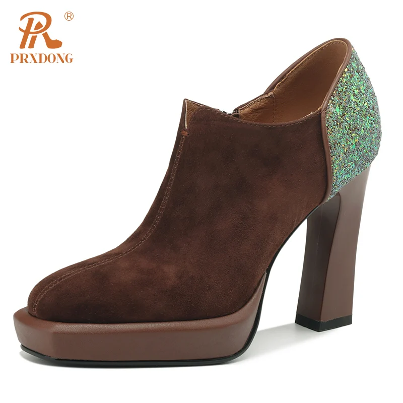 PRXDONG Women Pumps 2024 New Brand Genuine Leather High Heels Thick Platform Retro Black Brown Dress Party Office Shoes Pumps
PRXDONG Women Pumps 2024 New Brand Genuine Leather High Heels Thick Platform Retro Black Brown Dress Party Office Shoes Pumps