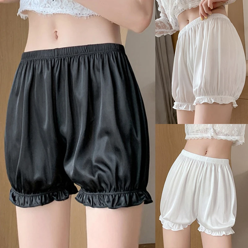 Shorts Womens Solid Color White Polyester Bloomers Shorts Underwears Frilly Light Short Pants Elastic Waistband Yoga Panties
Shorts Womens Solid Color White Polyester Bloomers Shorts Underwears Frilly Light Short Pants Elastic Waistband Yoga Panties