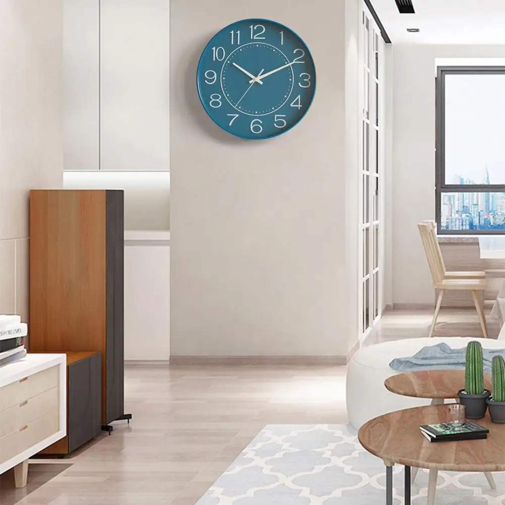 

Silent Sweep Wall Clock Modern Round for Bedroom Kitchen Office 12 Inch Non-ticking Quartz Movement classic