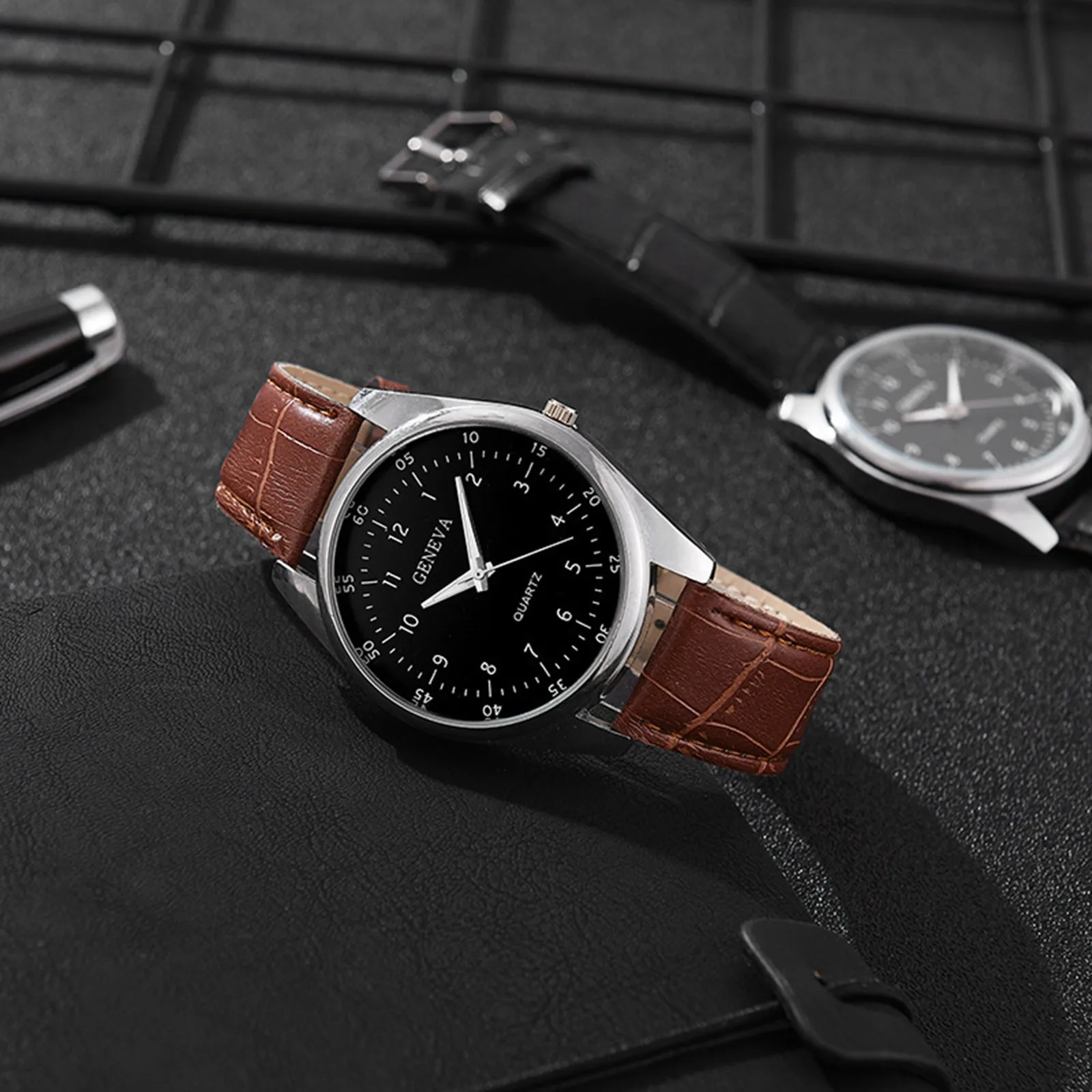 

Простые мужские часы 2023, роскошные модные дизайнерские кварцевые часы с кожаным ремешком для мужчин, высококачественные повседневные мужские наручные часы, мужские часы