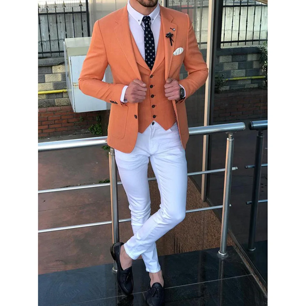 2023 New One Button Men Suit Groom Tuxedos Slim Fit Peak Lapel Business Tailor Made Terno Masculino 3 Piece (Blazer+Pants+ Vest)
2023 New One Button Men Suit Groom Tuxedos Slim Fit Peak Lapel Business Tailor Made Terno Masculino 3 Piece (Blazer+Pants+ Vest)