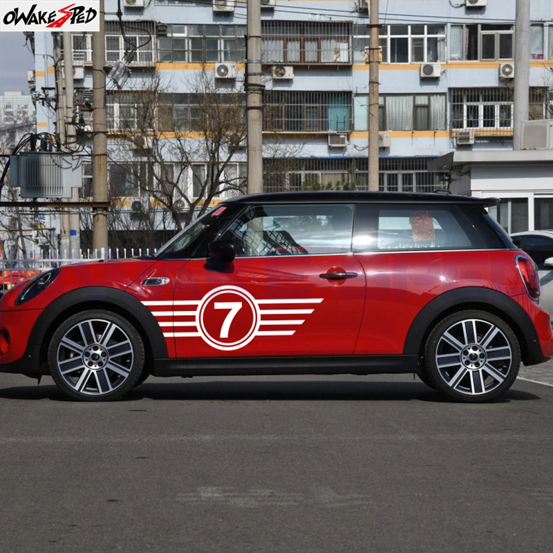 2 шт., наклейки для кузова автомобиля, № 7, крыло, Виниловая наклейка для Mini Cooper R56, R57, R58, R50, R52, R53, R59, R61, R60, F60, F55F56F54, индивидуальные полосы
2 шт., наклейки для кузова автомобиля, № 7, крыло, Виниловая наклейка для Mini Cooper R56, R57, R58, R50, R52, R53, R59, R61, R60, F60, F55F56F54, индивидуальные полосы