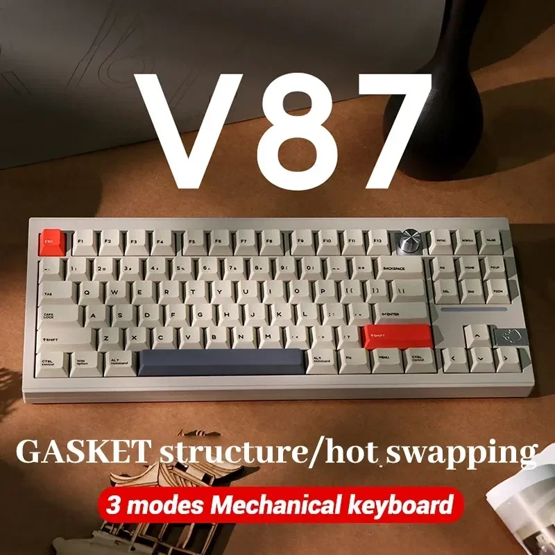 Новая беспроводная Bluetooth клавиатура Cidoo V87 с 87 клавишами, три режима, 2,4 ГГц, проводная игровая клавиатура с прокладкой, аксессуары для компьютера, подарки для мужчин
Новая беспроводная Bluetooth клавиатура Cidoo V87 с 87 клавишами, три режима, 2,4 ГГц, проводная игровая клавиатура с прокладкой, аксессуары для компьютера, подарки для мужчин