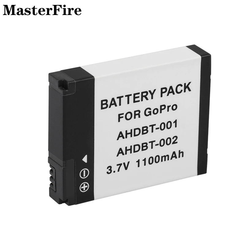 

2-10PCS AHDBT-001 AHDBT-002 3.7V 1100mah Battery for GoPro HD HD2 Hero 2 Hero 1 Hero2 Hero1 Batteries Action Camera Accessories