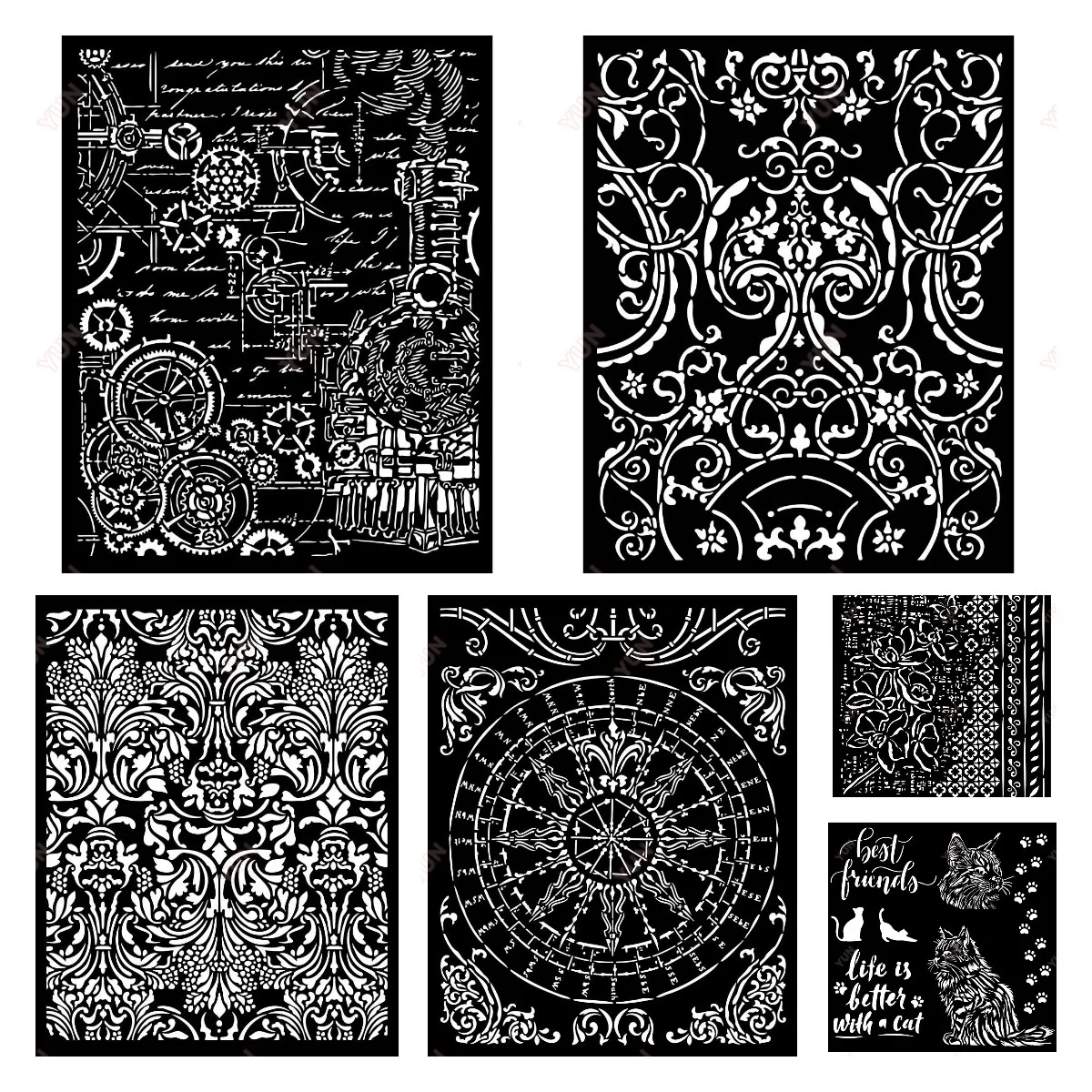 Best Friends World Gears Orchid Stencil Layering Making Templates Handmade DIY Hot Sale Painting Scrapbook Colouring Embossing
Best Friends World Gears Orchid Stencil Layering Making Templates Handmade DIY Hot Sale Painting Scrapbook Colouring Embossing