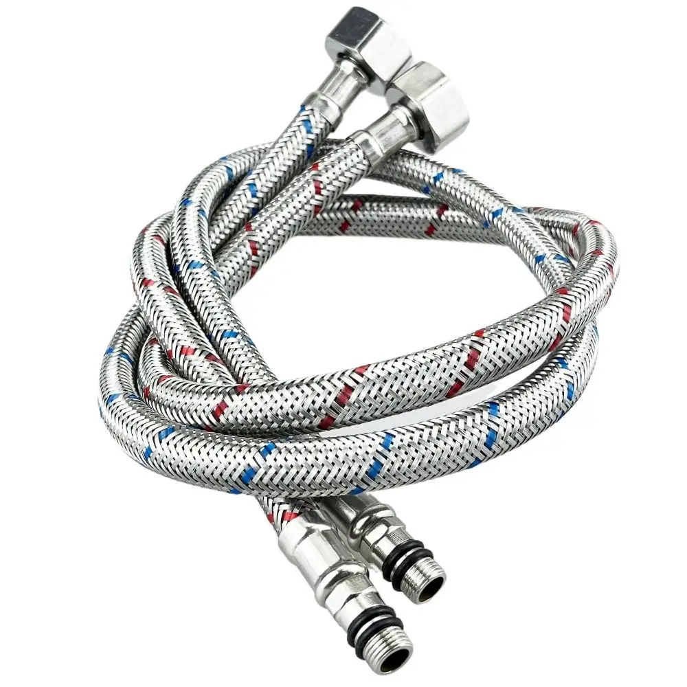 

Flexible Stainless Steel Braided Hose Durable High Performance Bathroom Hose Convenient Cold Hot Mixer Plumbing Pipes Kitchen