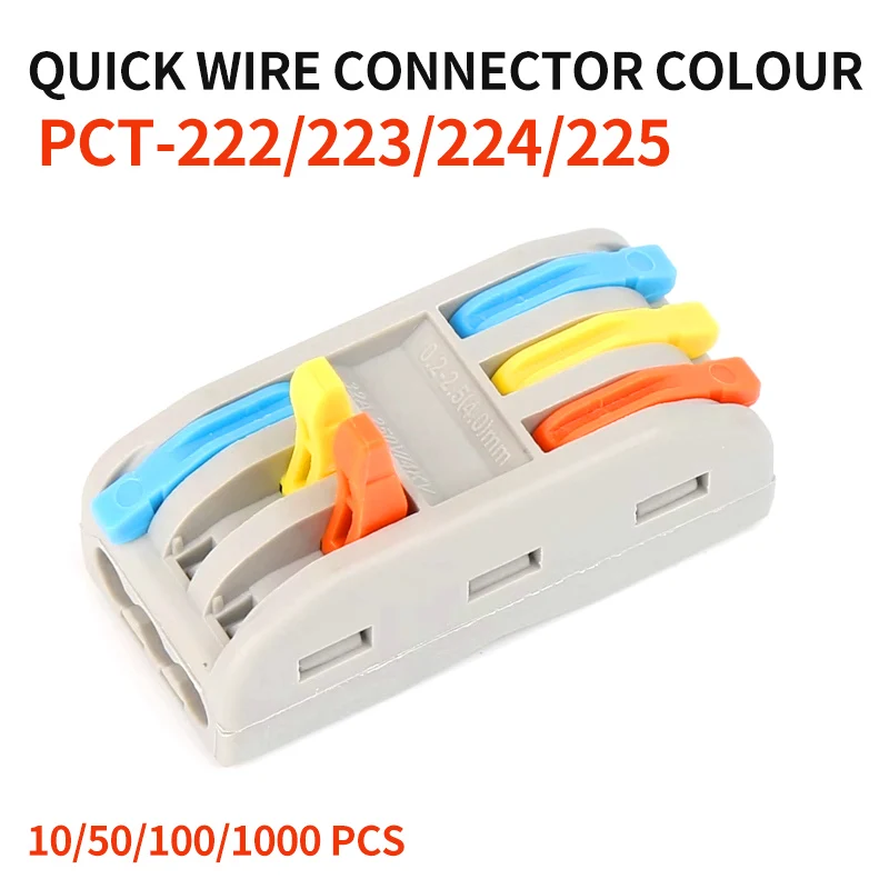 

10/1000Pcs Quick Wiring Terminal Connector, Quick Connector, Wire Connector, Divine Tool Docking Buckle SPL-2/3/4/5 Pin