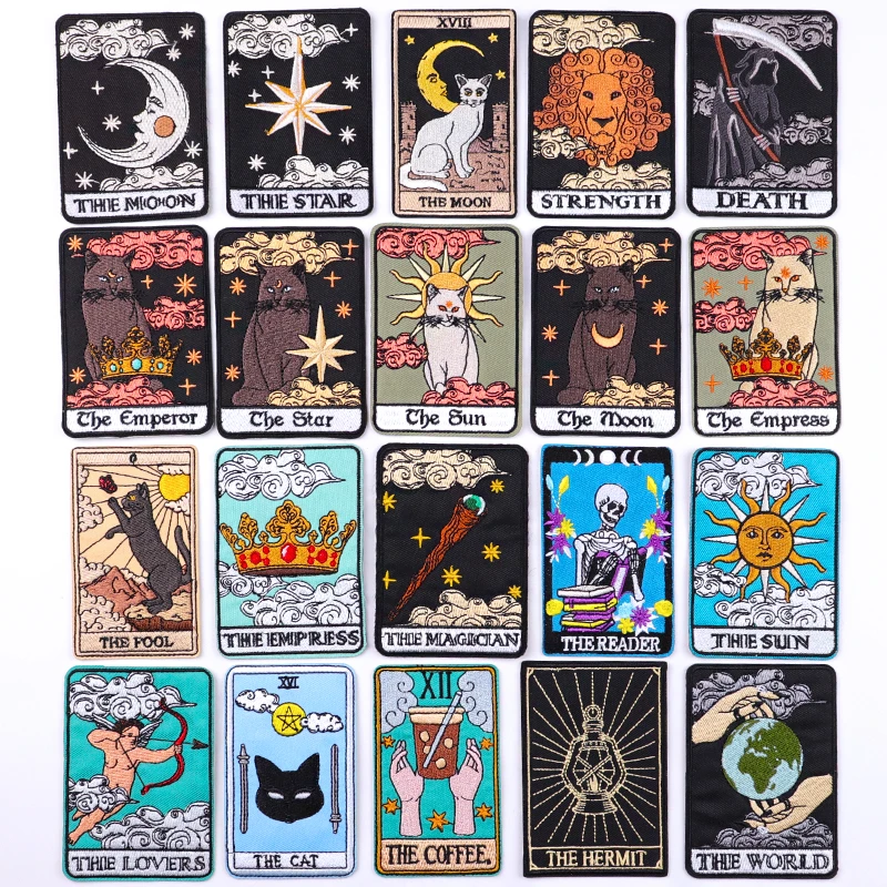 Tarot Embroidery Patch Iron On Patches DIY Sewing Applique Twelve Constellations Patches For Cloting Ironing Embroidered Sticker
Tarot Embroidery Patch Iron On Patches DIY Sewing Applique Twelve Constellations Patches For Cloting Ironing Embroidered Sticker