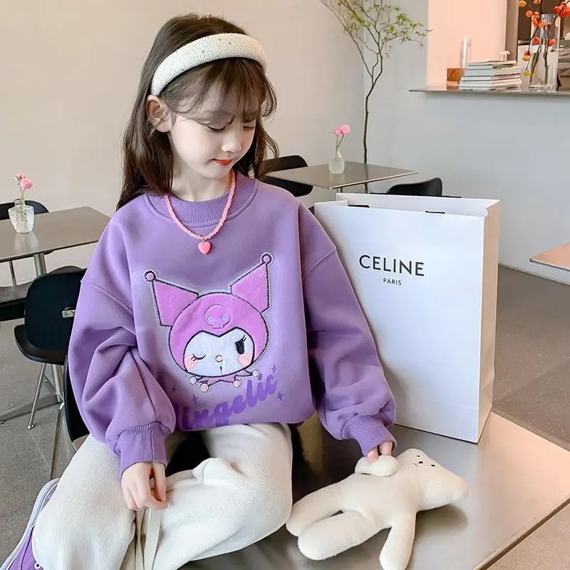 Sanrio Children Kuromi Hoodie Plus Velvet Leisure Anime Figure Autumn Winter Sportswear Coat for Kids Girl Cartoon Hot New Style
Sanrio Children Kuromi Hoodie Plus Velvet Leisure Anime Figure Autumn Winter Sportswear Coat for Kids Girl Cartoon Hot New Style