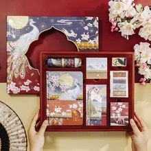 Chinese Style Notebook Gift Set Color Inside Pages Diary with Memo Pad Sticker Tape Weekly Planner Book Couple Birthday Gifts
Chinese Style Notebook Gift Set Color Inside Pages Diary with Memo Pad Sticker Tape Weekly Planner Book Couple Birthday Gifts