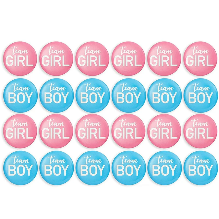 Gender Reveal Button Pin-24 Pieces Pin Up Badge Accessories for Girls or Team Boys,Baby Shower Supplies,Party
Gender Reveal Button Pin-24 Pieces Pin Up Badge Accessories for Girls or Team Boys,Baby Shower Supplies,Party
