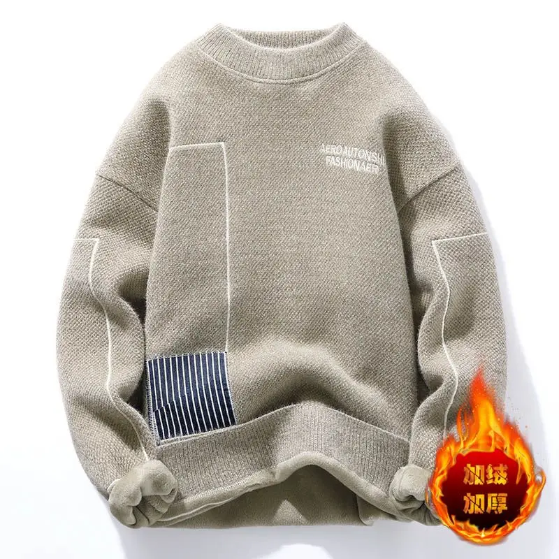 2022 Men's Chenille warm bottomed sweater Fleece Knitted Pullovers Men Printed Stripe Casual Sweaters Male Autumn Knitwear
2022 Men's Chenille warm bottomed sweater Fleece Knitted Pullovers Men Printed Stripe Casual Sweaters Male Autumn Knitwear