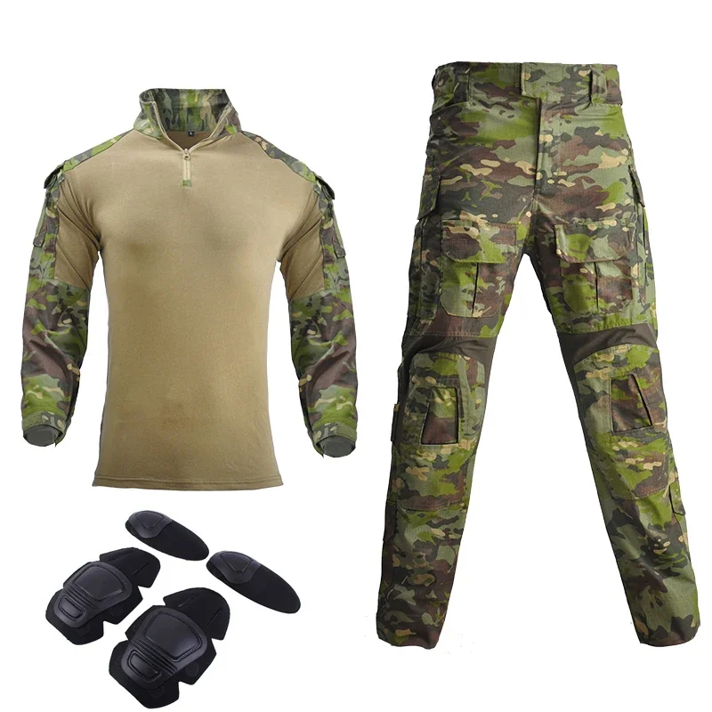 

New Outdoor Pants G3 Hiking Shirt Pants with Pads Camoping Tactical Multicam Trousers MultiCam Forces Hunting Camouflage