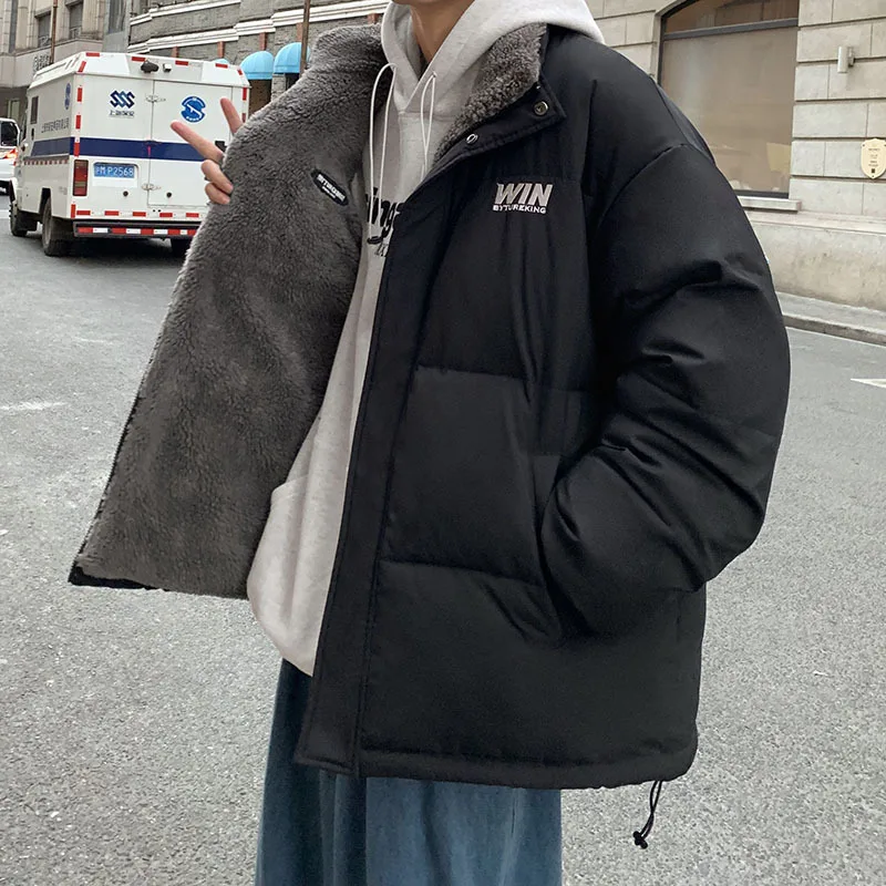Winter Two Sided Wear Lamb Fleece Parka Coat Men Thick Loose Warm Fashion Solid Cotton Padded Jacket 2023 Vintage Parkas Jacket
Winter Two Sided Wear Lamb Fleece Parka Coat Men Thick Loose Warm Fashion Solid Cotton Padded Jacket 2023 Vintage Parkas Jacket