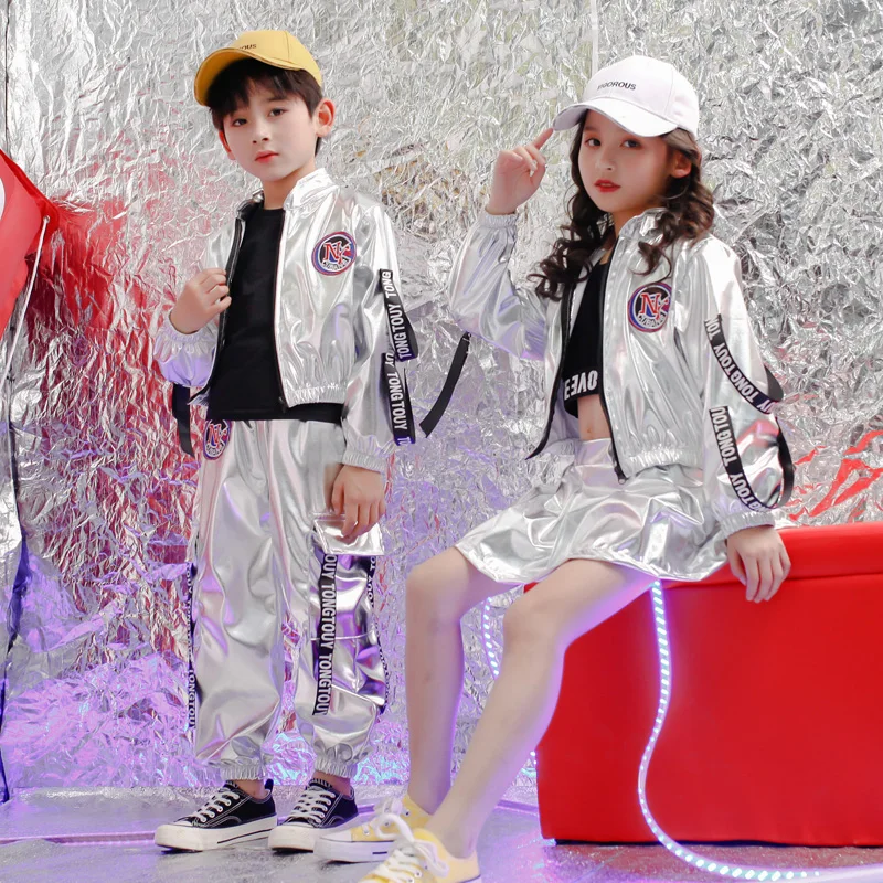 Kids Sequined Silver Hip Hop Clothing Coat Skirt for Girls Boys Jazz Dance Costumes Wear Ballroom Dancing Clothes Outfits
Kids Sequined Silver Hip Hop Clothing Coat Skirt for Girls Boys Jazz Dance Costumes Wear Ballroom Dancing Clothes Outfits