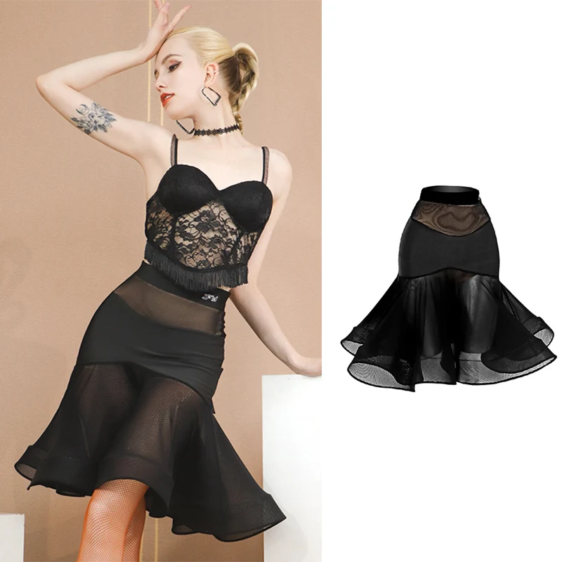 Black Latin Dance Competititon Skirt Female ChaCha Tango Dancewear With Bottoms Samba Rumba Performance Stage Costume VDB5610609
Black Latin Dance Competititon Skirt Female ChaCha Tango Dancewear With Bottoms Samba Rumba Performance Stage Costume VDB5610609