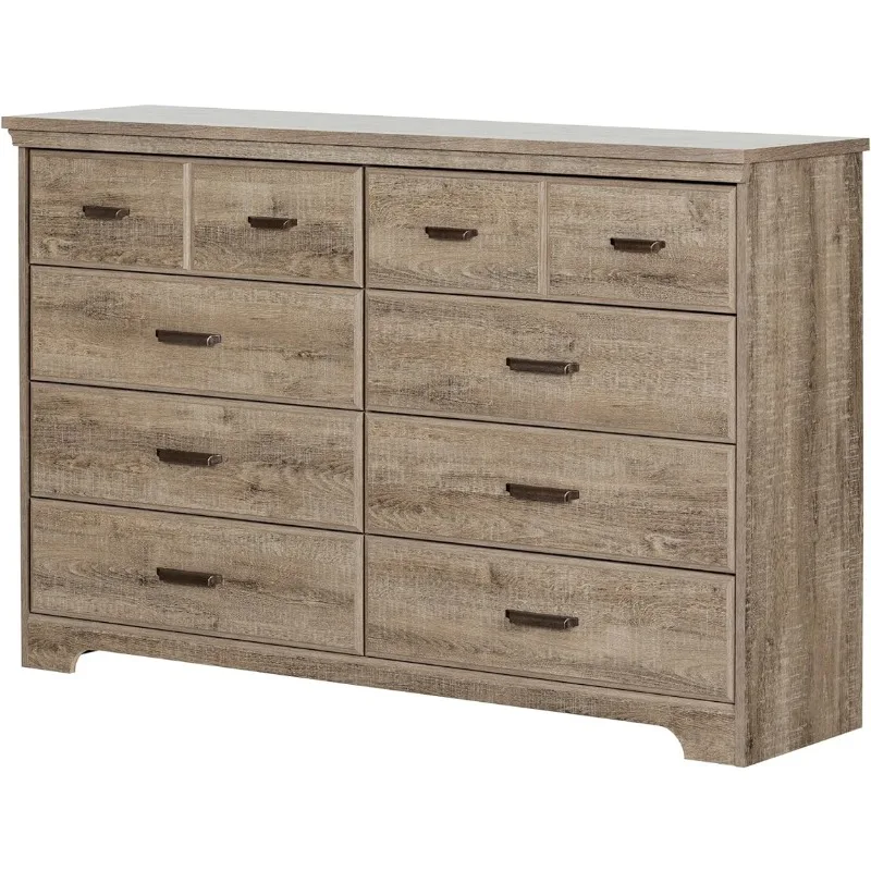 South Shore-Versa Collection Double Dresser, Weathered Oak with Antique Handles, Storage Cabinet, 8-Drawer
South Shore-Versa Collection Double Dresser, Weathered Oak with Antique Handles, Storage Cabinet, 8-Drawer