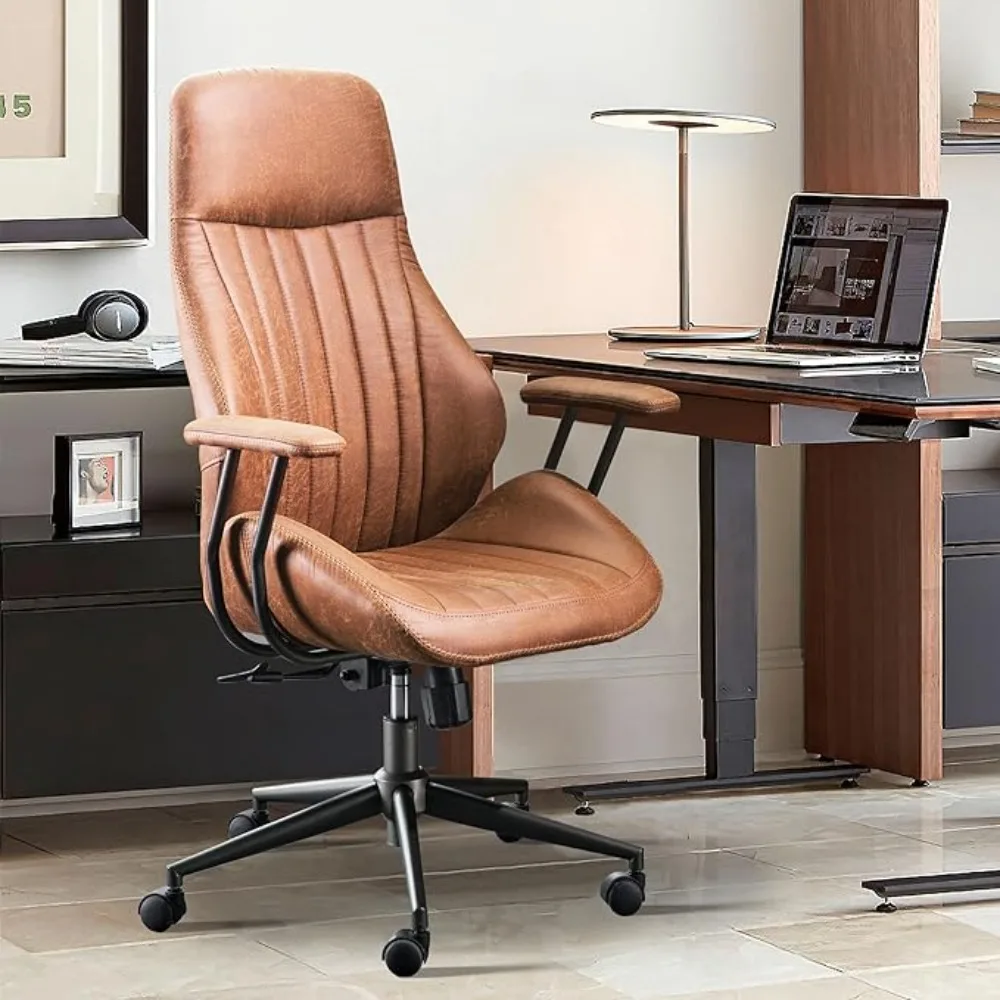 Ovios Office Chair, Mid Century Modern Chair with Lumbar Support, Ergonomic High Back Suede Leather Executive Chair with Swivel
Ovios Office Chair, Mid Century Modern Chair with Lumbar Support, Ergonomic High Back Suede Leather Executive Chair with Swivel
